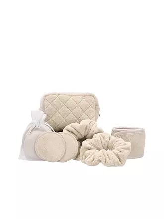 VOSSEN | Trousse de toilette 11 pièces BEAUTY BAG Raw Sugar | beige